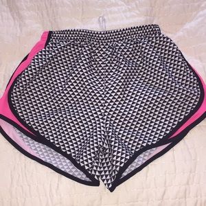 Pink aztec Varsity track shorts
